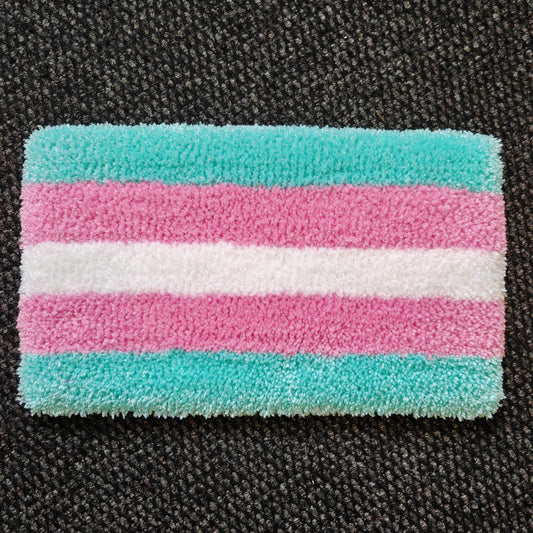 Trans Pride Flag Keyboard Rug