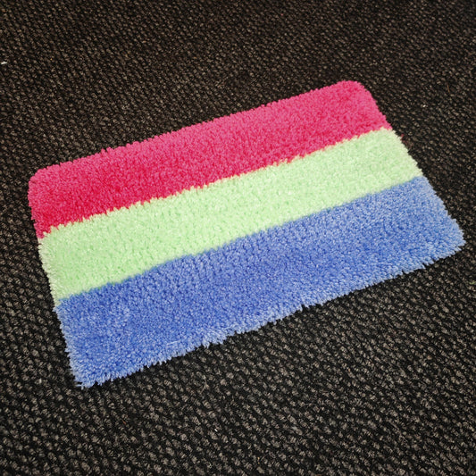 Polysexual Pride Flag Keyboard Rug