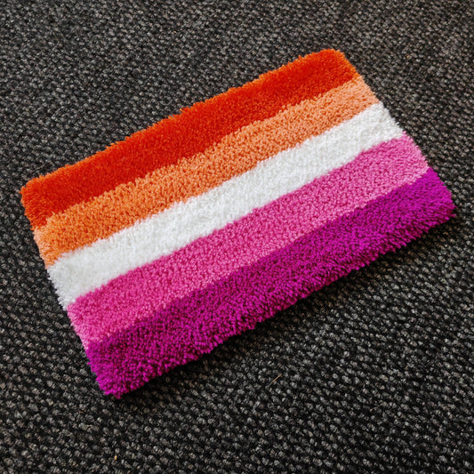 Lesbian Pride Flag Keyboard Rug