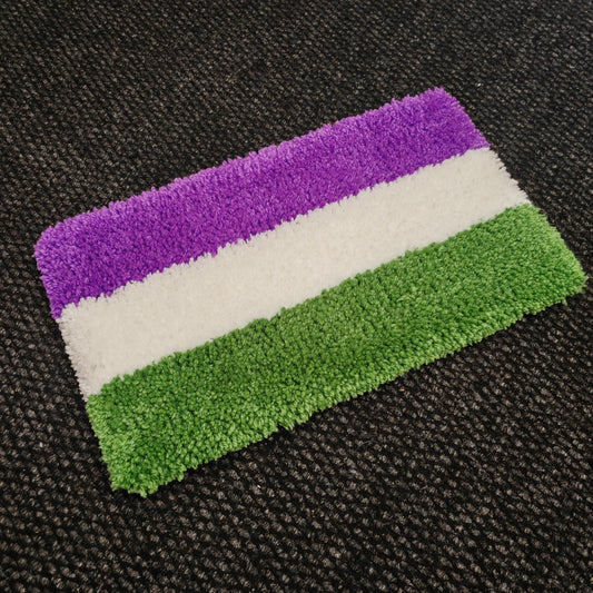 Genderqueer Pride Flag Keyboard Rug