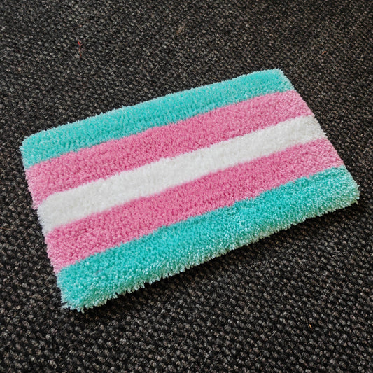 Trans Pride Flag Keyboard Rug
