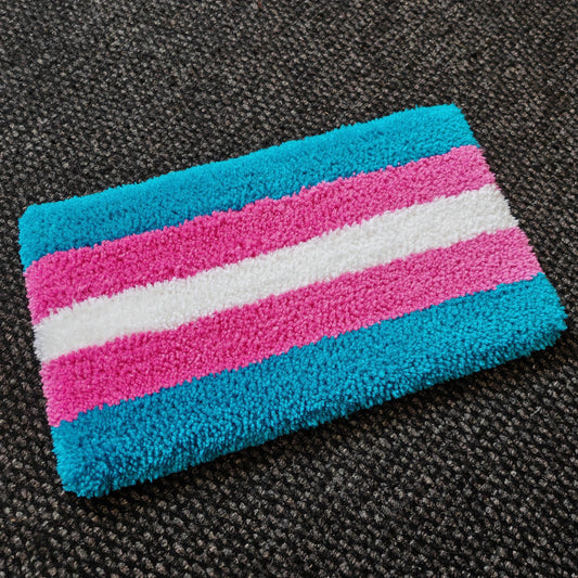 Bright Trans Pride Flag Keyboard Rug