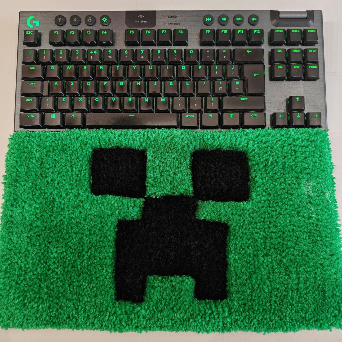 Minecraft Creeper Keyboard Rug
